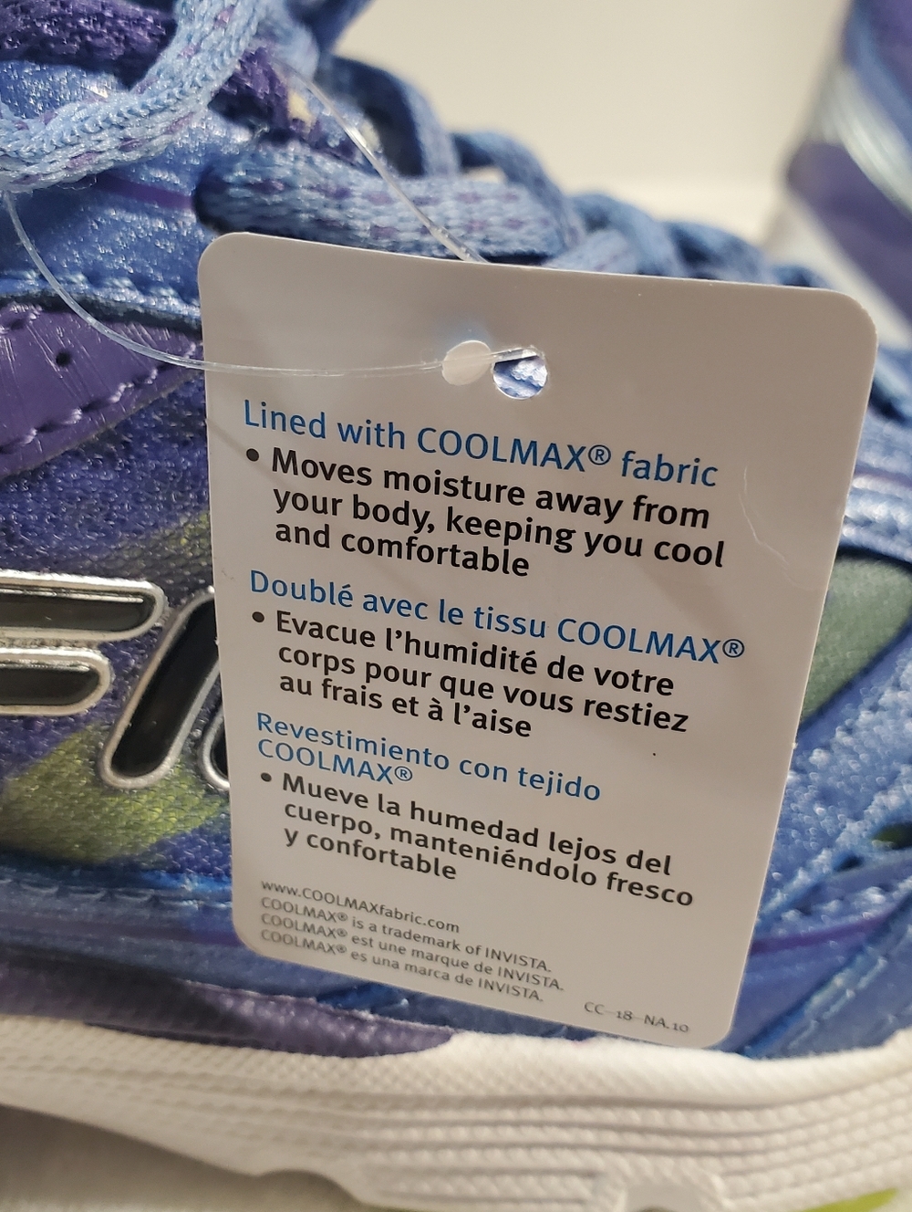 Fila Women’s Athletic Sneakers in Purple and Blue with Lime Accents - Picture 7 of 12